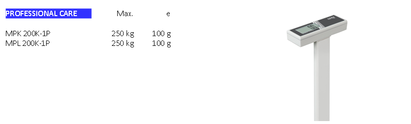 Pèse-personne MPK et MPL